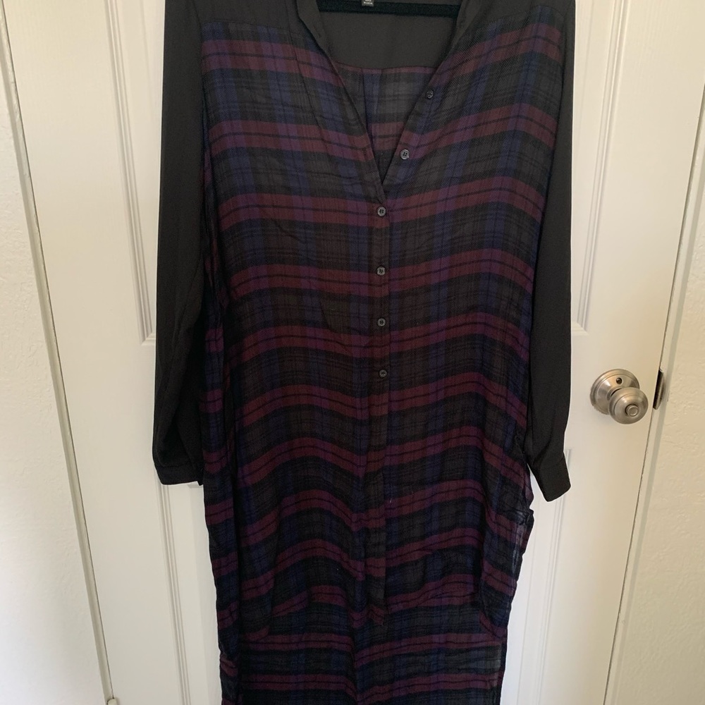 Plaid tunic dress size medium